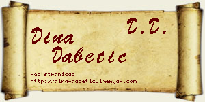 Dina Dabetić vizit kartica